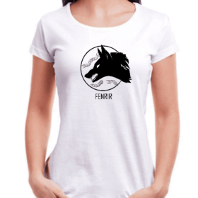 Camiseta Fenrir branco Feminino - Varegue