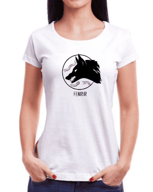 Camiseta Fenrir branco Feminino - Varegue