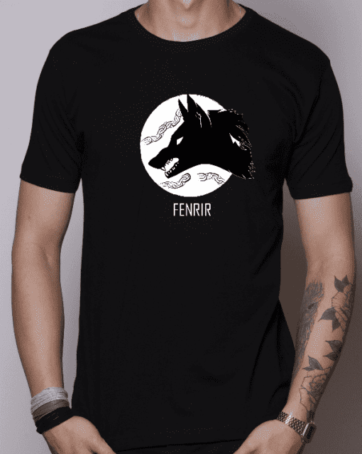 Camiseta Fenrir preto masculino - Varegue