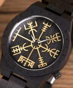 Relógio de Madeira - Vegvisir II