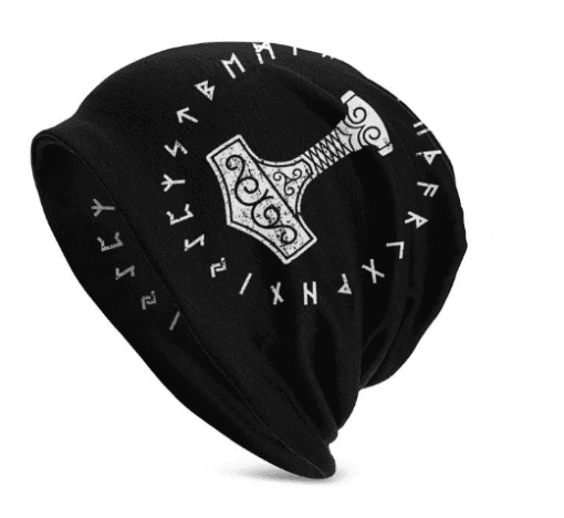 Gorro Viking Unisex - Touca de Frio - Mjolnir & Runas