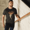 man walking up a set of stairs t shirt mockup a8578 - Varegue