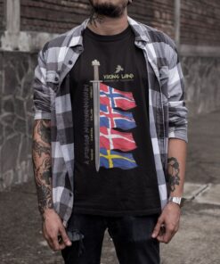 Camiseta Masculina – Países Nórdicos II – 100% Algodão