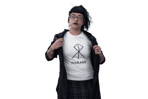 transparent mockup of a goth woman wearing a t shirt 23407 - Varegue