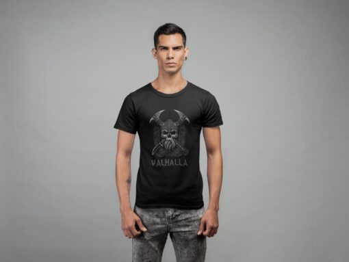 Camiseta Masculina – VALHALLA V – 100% Algodão