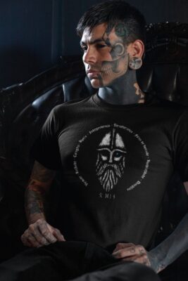 Camiseta Masculina – VIRTUDES DE ODIN – 100% Algodão