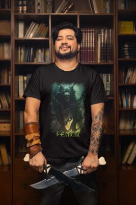 Camiseta Tradicional – Fenrir – 100% algodão by Rodrigo Ovelha