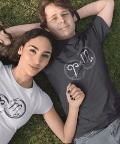 Camiseta Tradicional – Casal Zodiacal – 100% algodão