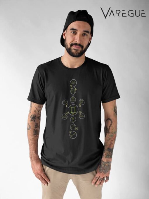 Camiseta Tradicional – Mapa Astral– 100% algodão