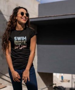 Camiseta Babylook – Swin, Bike, Run II – 100% Algodão