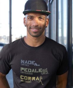 Camiseta Masculina – NADE, PEDALE E CORRA