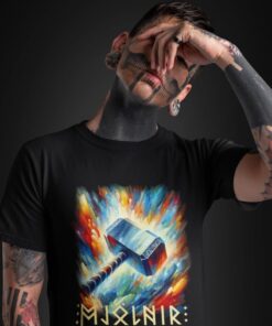 Camiseta Masculina – Mjolnir I – 100% Algodão by Rodrigo Ovelha