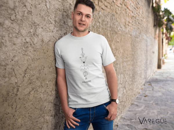 Camiseta Masculina - Signo de Aquário - 100% Algodão