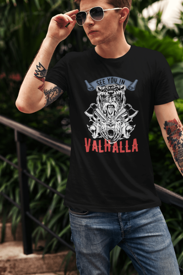 Camiseta Masculina – See You In Valhalla – 100% Algodão