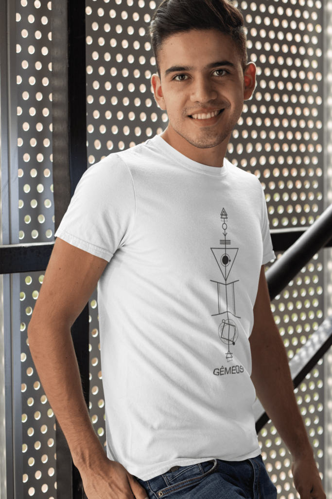 Camiseta Masculina - Signo de Gêmeos - 100% Algodão