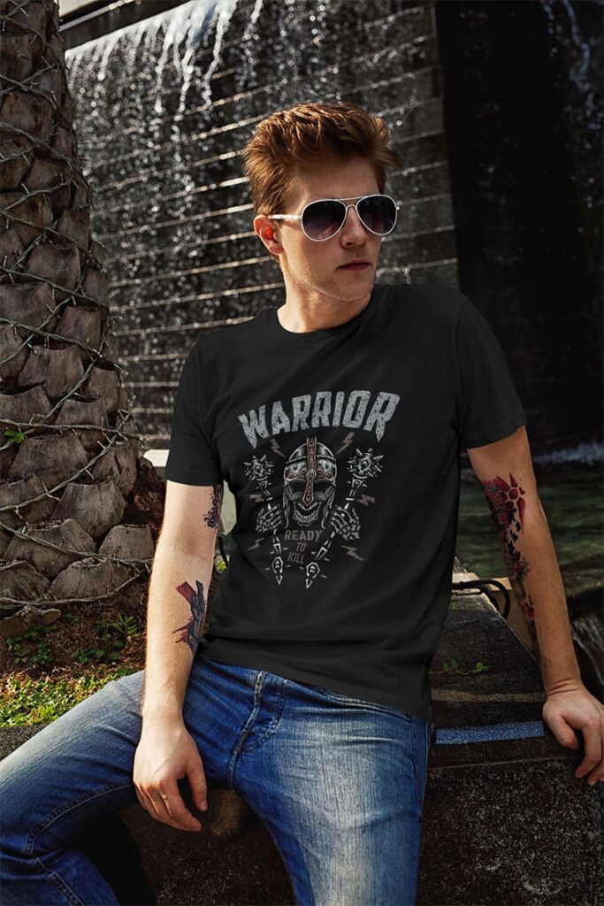 Camiseta Masculina – Warrior – 100% Algodão